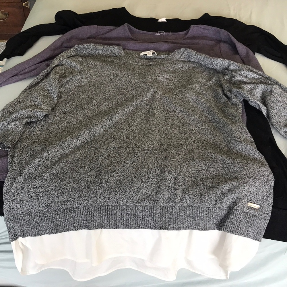 Lot of Three Large and XL Tunics. Calvin Klein, Caslon.